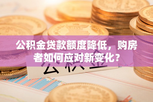 奎文公积金贷款额度降低，购房者如何应对新变化？