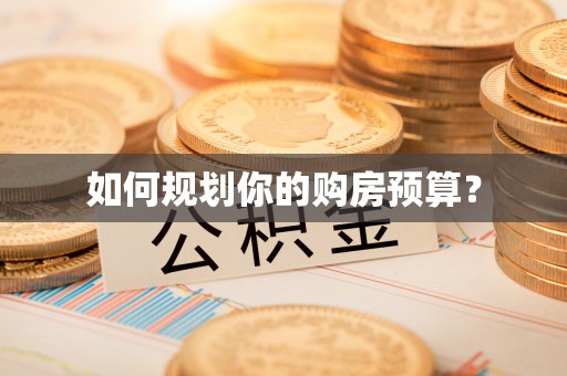 奎文如何规划你的购房预算？