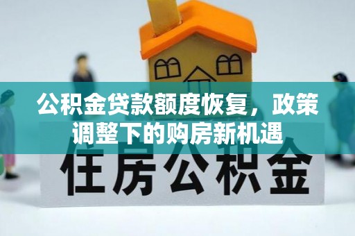 奎文公积金贷款额度恢复，政策调整下的购房新机遇