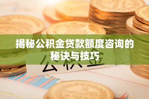 奎文揭秘公积金贷款额度咨询的秘诀与技巧