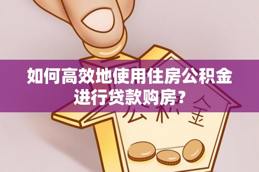奎文如何高效地使用住房公积金进行贷款购房？